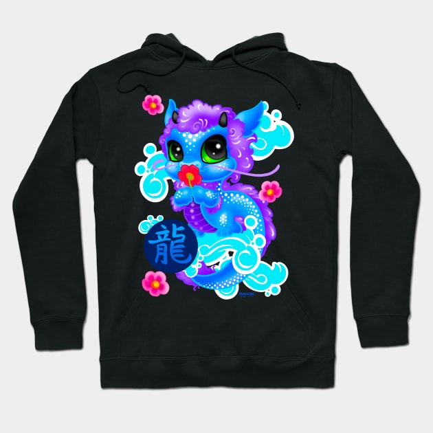 Year of the Dragon (blue) Hoodie by MetroInk